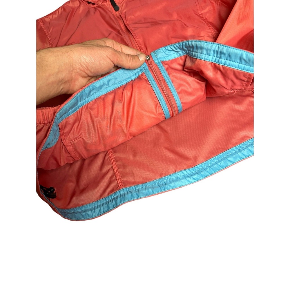 Vtg LL Bean Full‎ Zip Women XL Windbreaker Jacket Salmon Pink Hooded Coat 0BUX3 - Picture 9 of 15